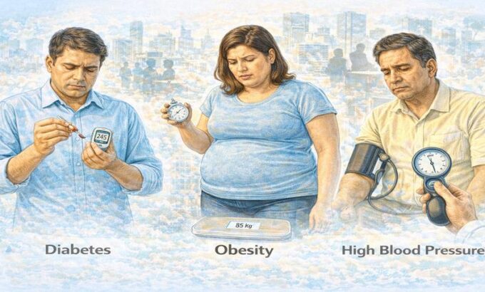 Connection between diabetes, obesity, hypertension and long-term health risks like heart disease and organ damage